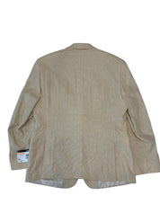 Bar III Mens Slim fit Linen Sport Coat Blazer 44 R Beige Solid