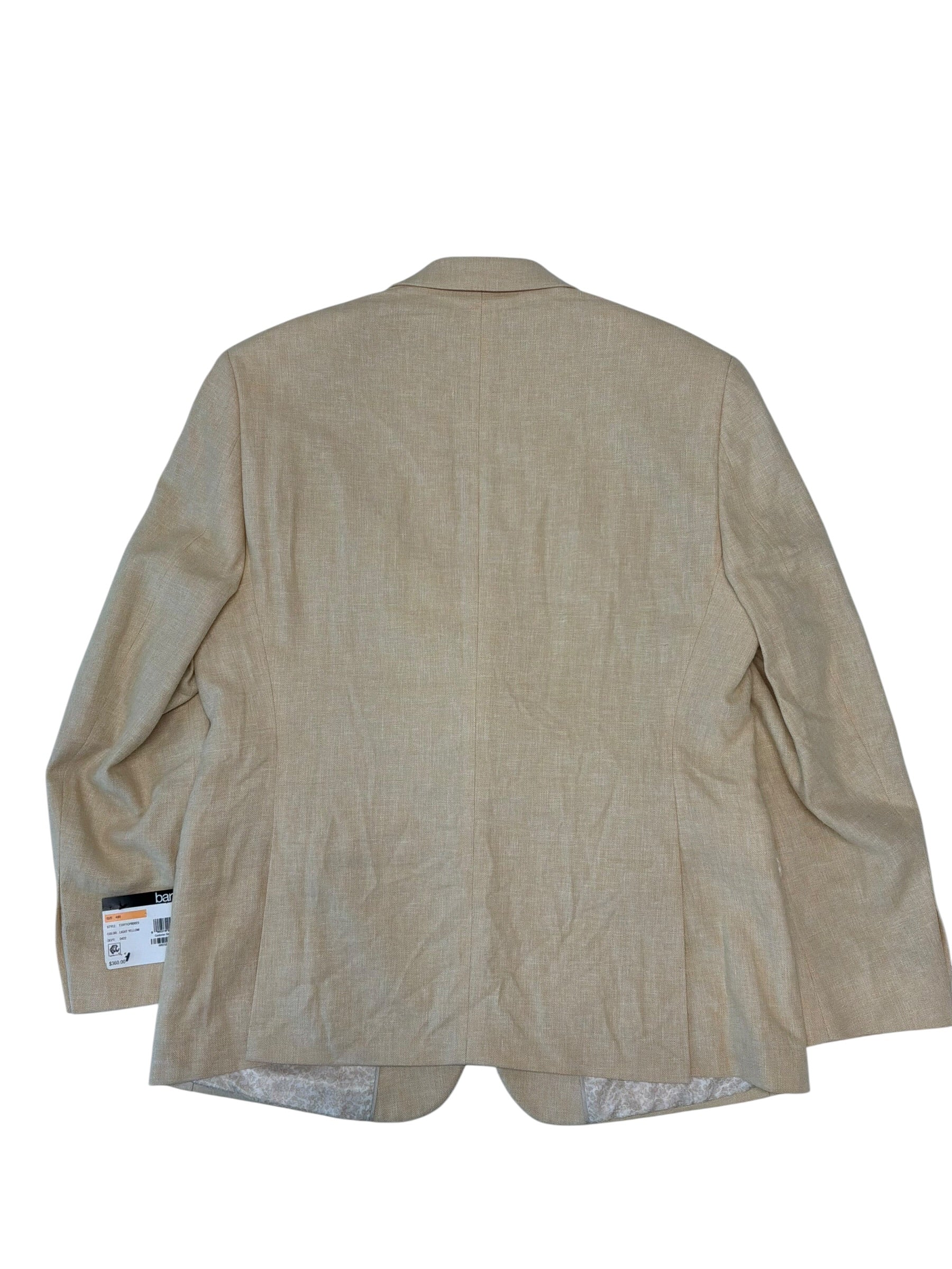 Bar III Mens Slim fit Linen Sport Coat Blazer 44 R Beige Solid