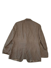 Michael Kors Mens Classic fit Linen Sport Coat Blazer 44 R Brown Check