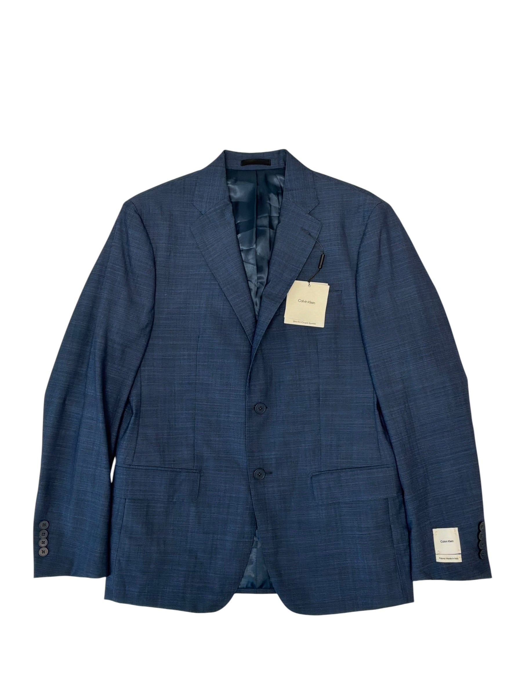 Calvin Klein Mens Slim fit Wool Sport Coat Blazer 40 R Blue Solid