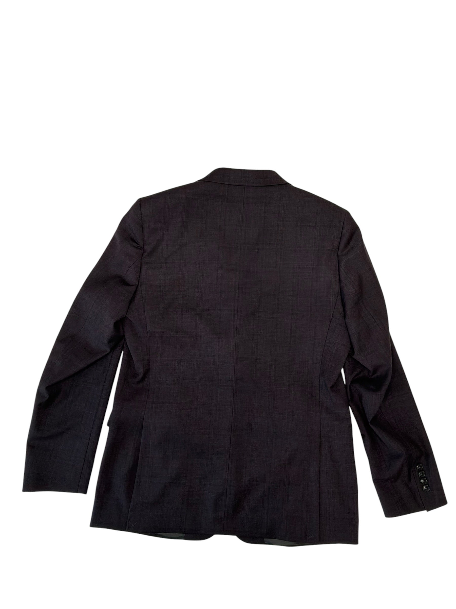 Calvin Klein Mens Slim fit Wool Sport Coat Blazer 44 L Purple Plaid