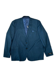 Nick Graham Mens Modern fit Suit Jacket Blazer 54 R Blue Striped
