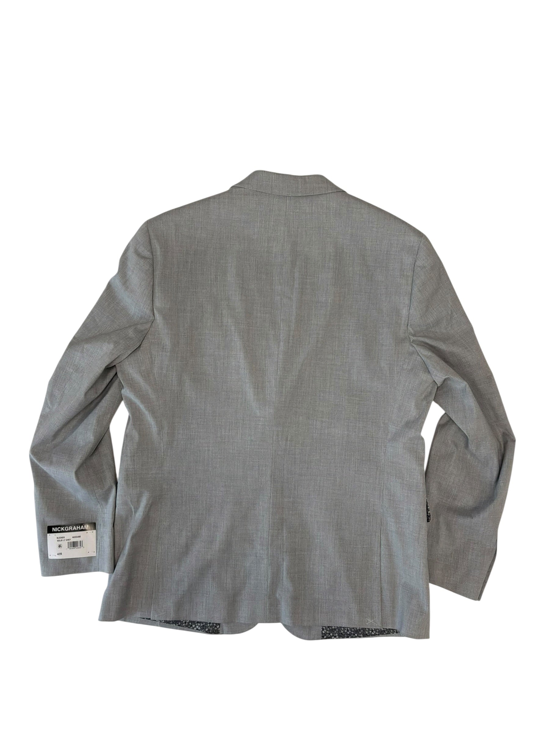 Nick Graham Mens Slim fit Suit Jacket Blazer 42 R Grey Solid