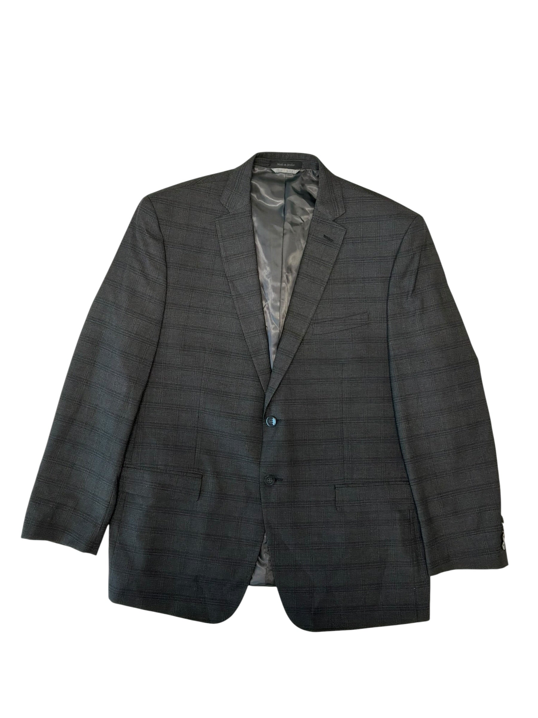 Marc New York Mens Modern fit Sport Coat Blazer 46 R Grey Plaid