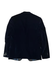Tom Baine Mens Slim fit Velvet Sport Coat Blazer 38 S Blue Solid