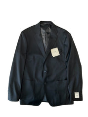 Calvin Klein Mens Slim fit Wool Sport Coat Blazer 44 L Black Solid