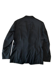 Calvin Klein Mens Slim fit Wool Sport Coat Blazer 44 L Black Solid