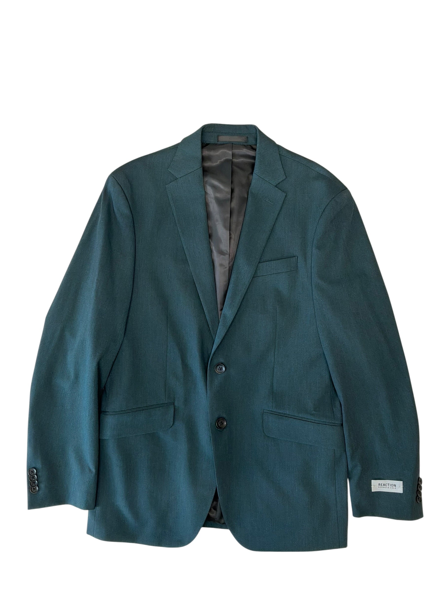 Kenneth Cole Mens Slim fit Suit Jacket Blazer 38 R Green Solid