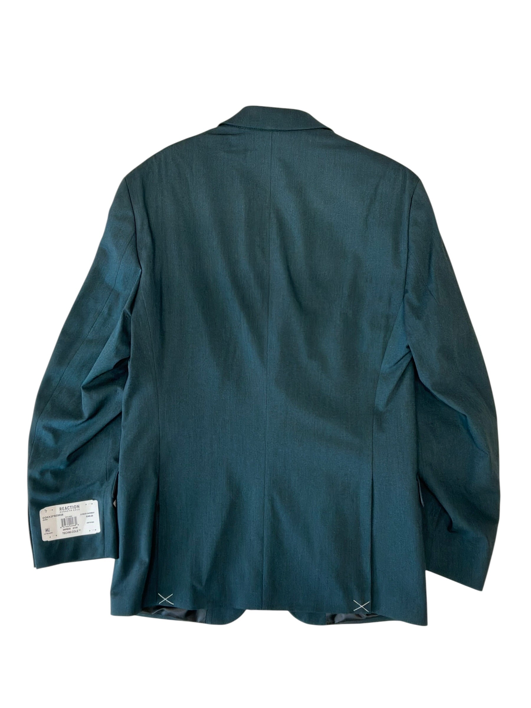 Kenneth Cole Mens Slim fit Suit Jacket Blazer 38 R Green Solid