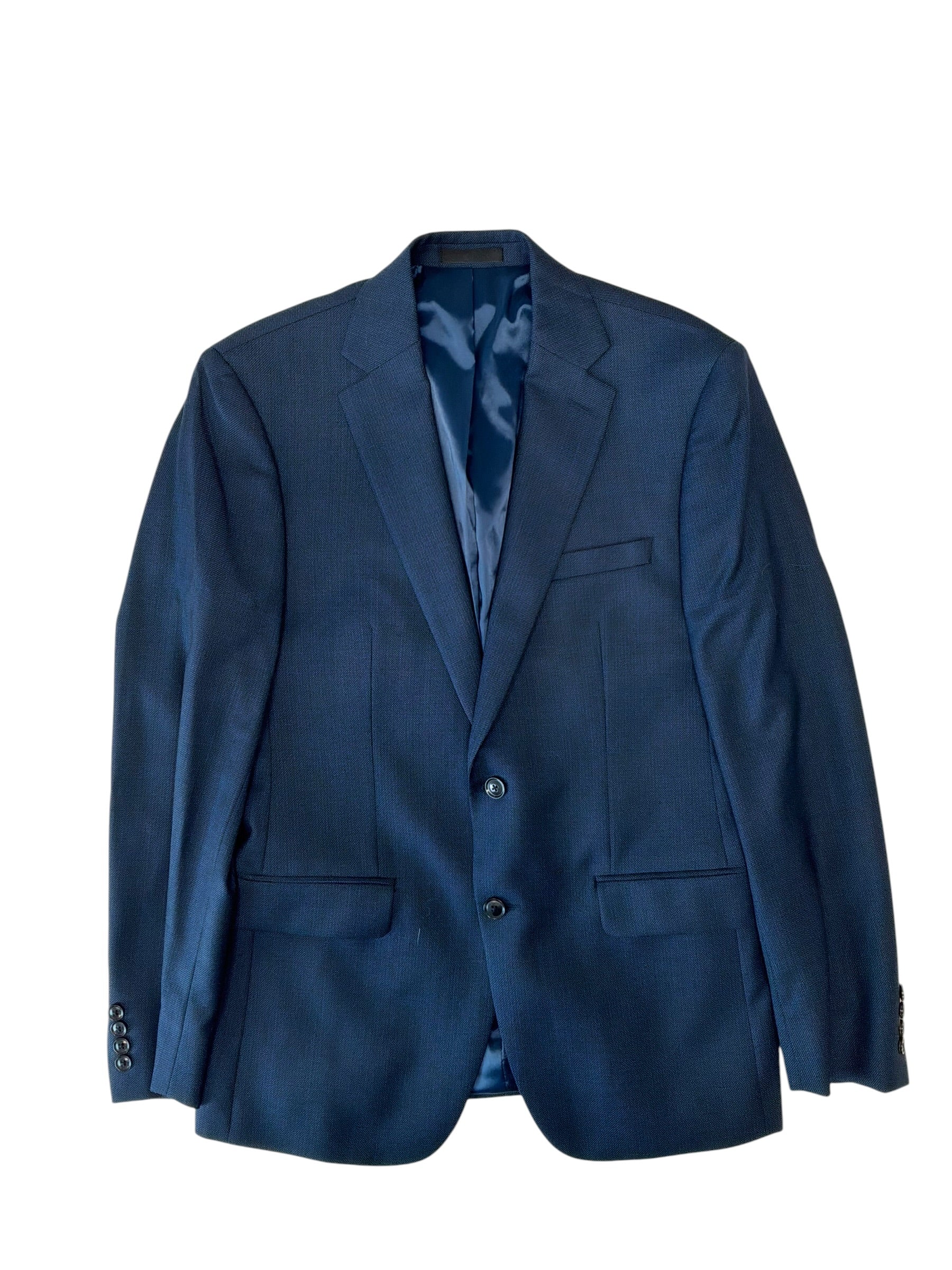 Calvin Klein Mens Slim fit Wool Sport Coat Blazer 40 R Blue Solid