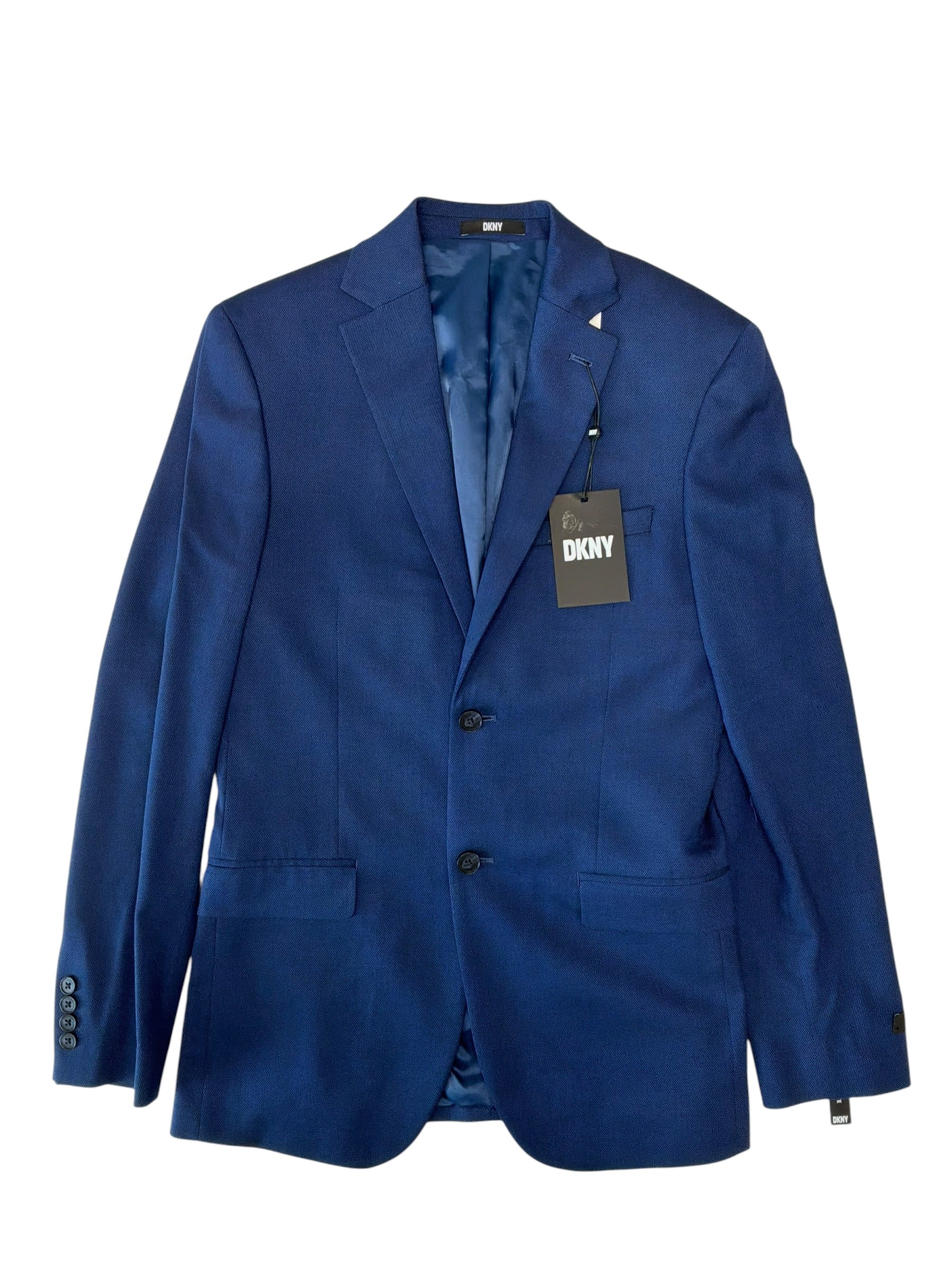Dkny Mens Modern fit Sport Coat Blazer 36 R Blue Solid