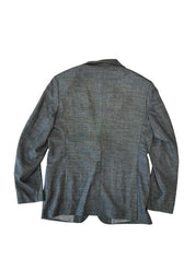 Tom Baine Mens Slim fit Sport Coat Blazer Medium Grey Plaid