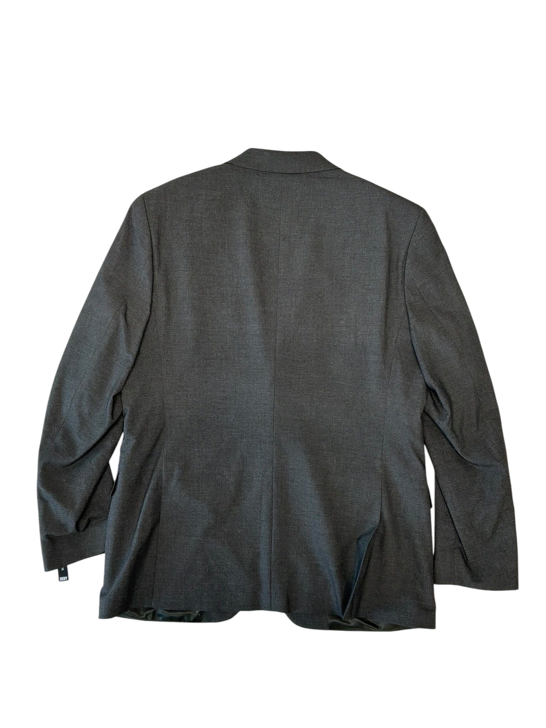 Dkny Mens Modern fit Sport Coat Blazer 44 R Grey Solid