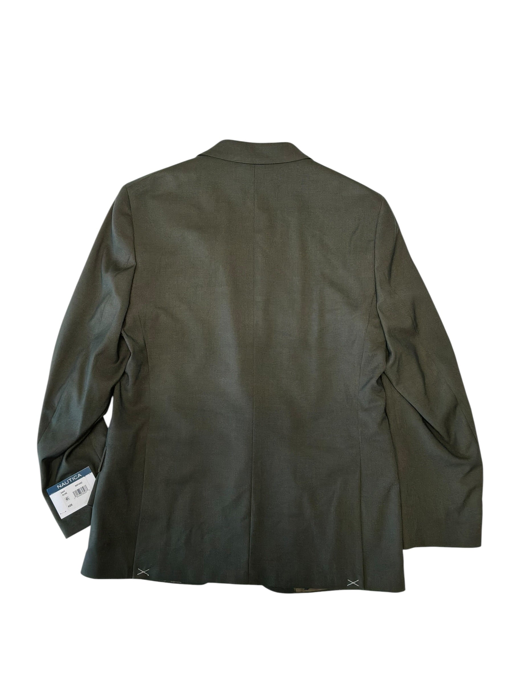 Nautica Mens Modern fit Suit Jacket Blazer 40 R Green Solid