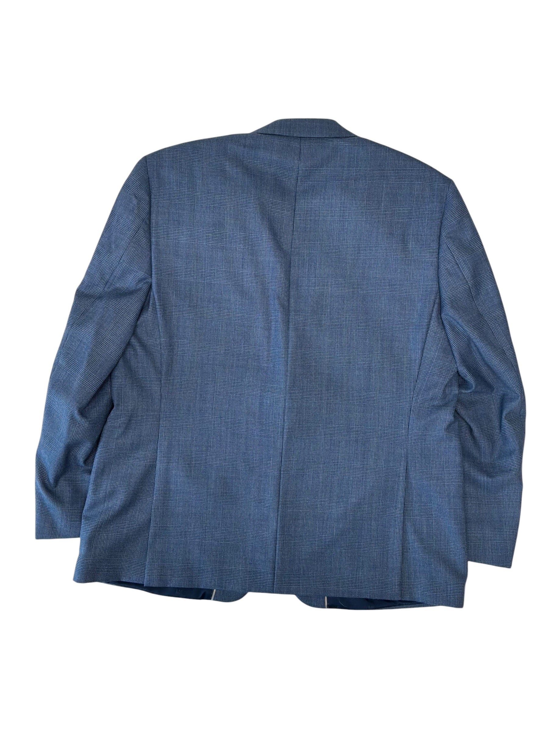 Michael Kors Mens Classic fit Wool Sport Coat Blazer 46 R Blue Plaid