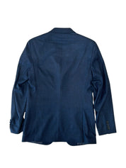 Kenneth Cole Mens Slim fit Sport Coat Blazer 38 L Blue Solid
