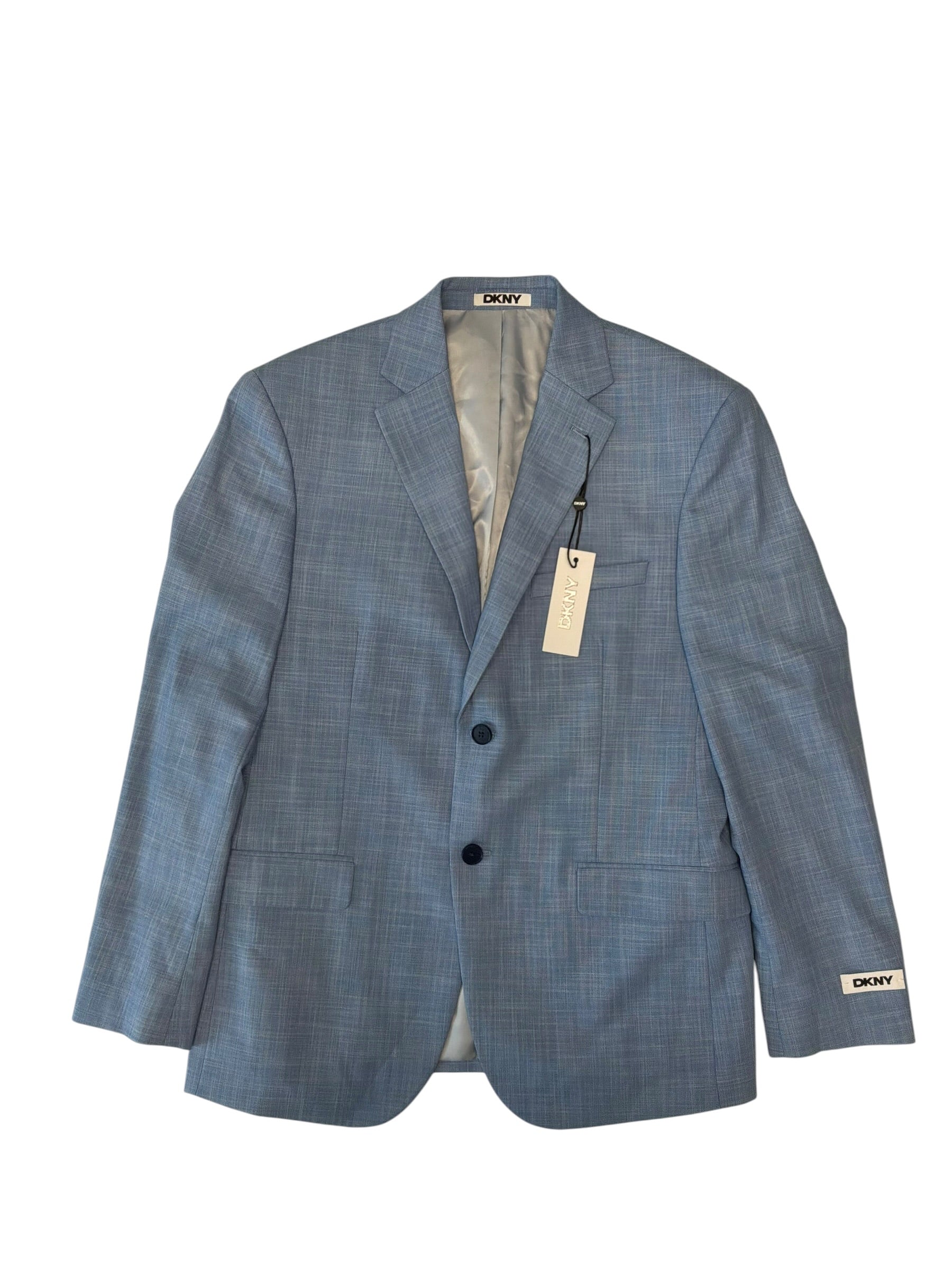Dkny Mens Modern fit Suit Jacket Blazer 40 S Blue Solid