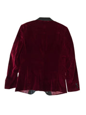 Tom Baine Mens Slim fit Velvet Dinner Jacket Blazer 38 S Red Solid