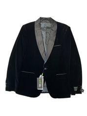 Tom Baine Mens Slim fit Velvet Dinner Jacket Blazer 42 L Black Solid