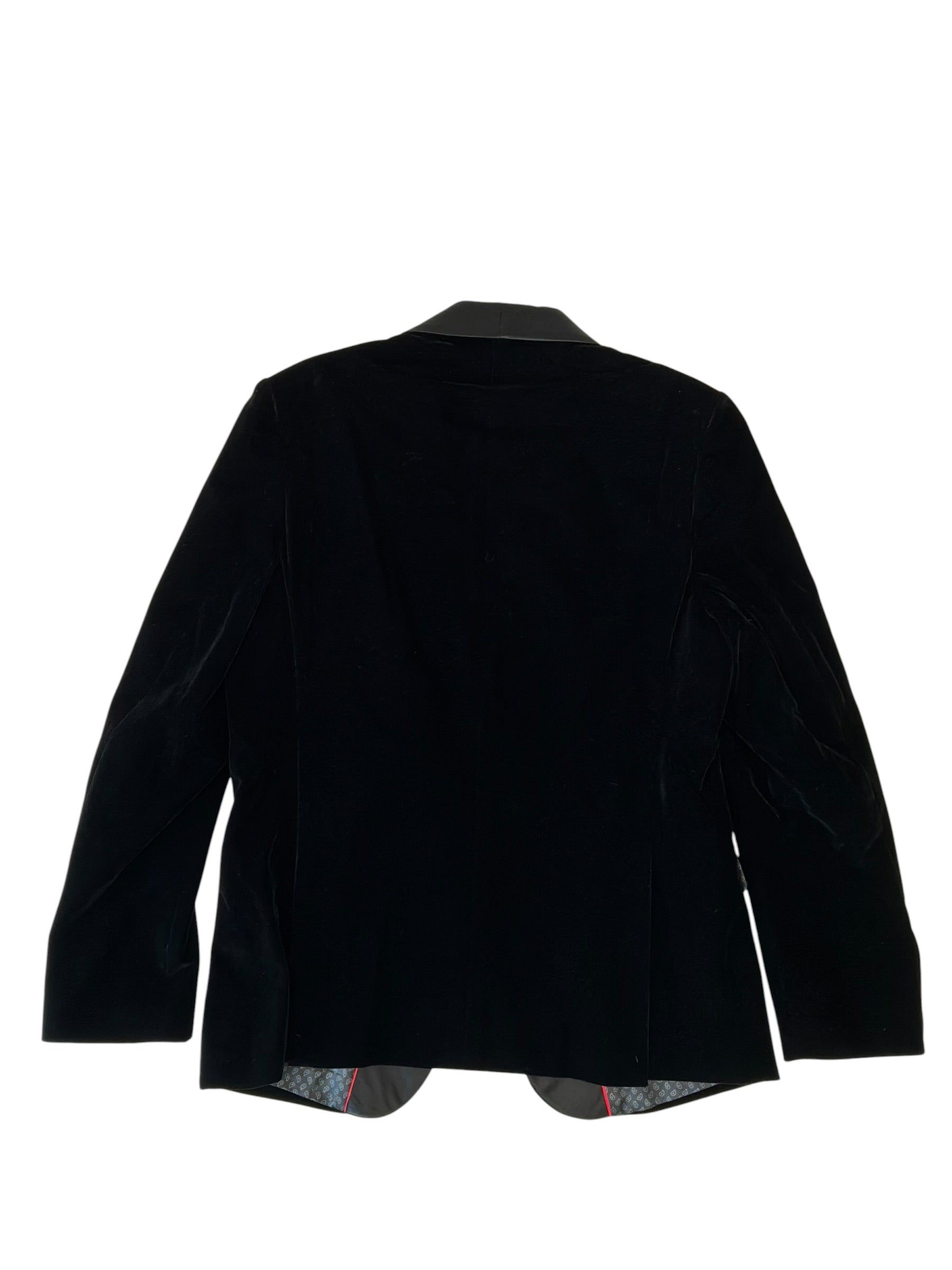 Tom Baine Mens Slim fit Velvet Dinner Jacket Blazer 42 L Black Solid