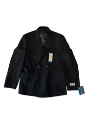 Kenneth Cole Mens Slim fit Double Breasted Suit Jacket Blazer 38 S Black Solid