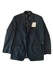 Calvin Klein Mens Slim fit Wool Sport Coat Blazer 42 L Black Striped