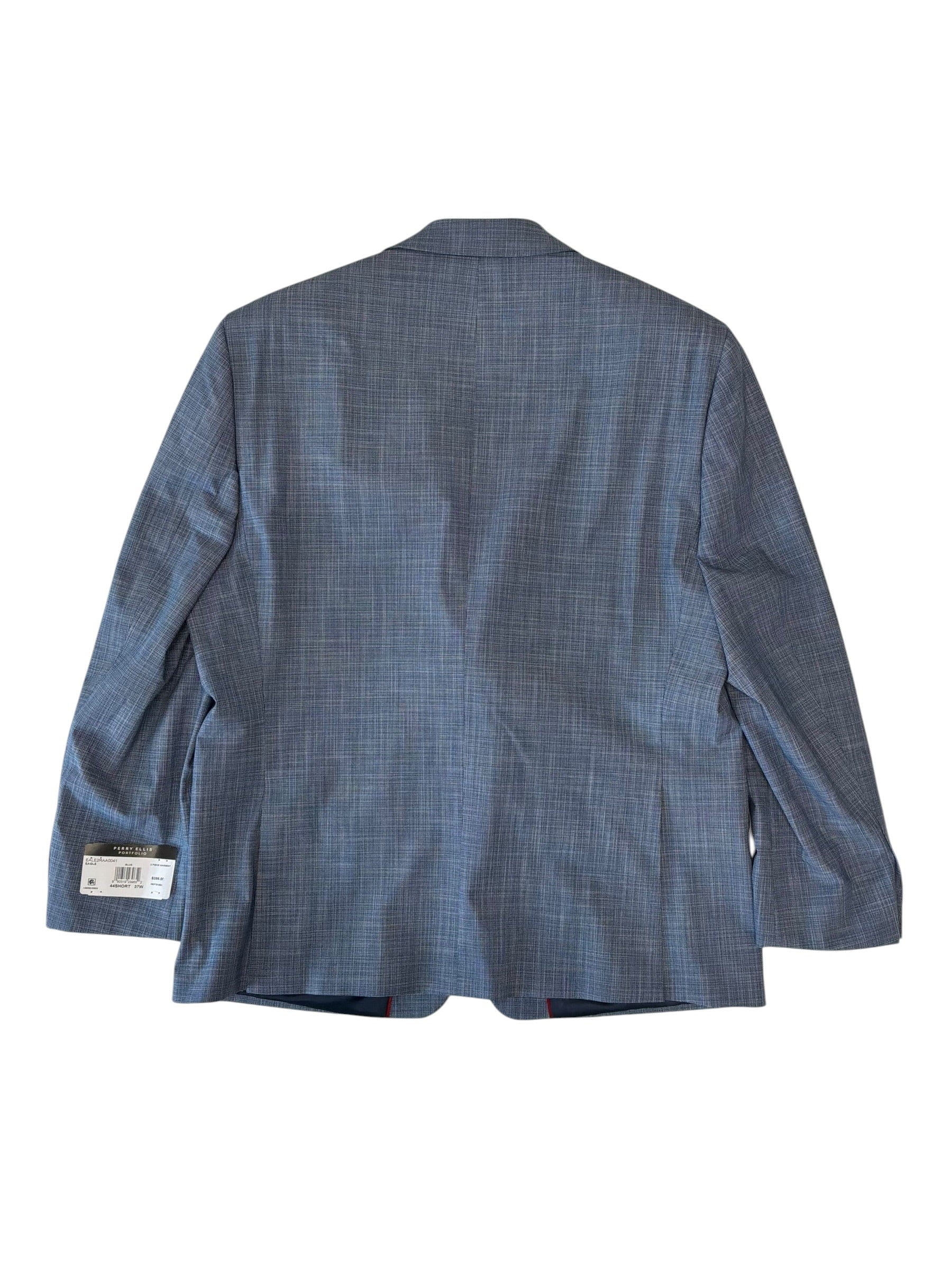 Perry Ellis Mens Slim fit Sport Coat Blazer 44 S Blue Plaid