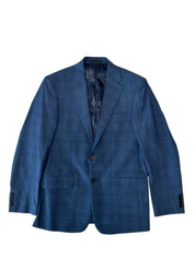 Calvin Klein Mens Slim fit Wool Sport Coat Blazer 40 R Blue Plaid