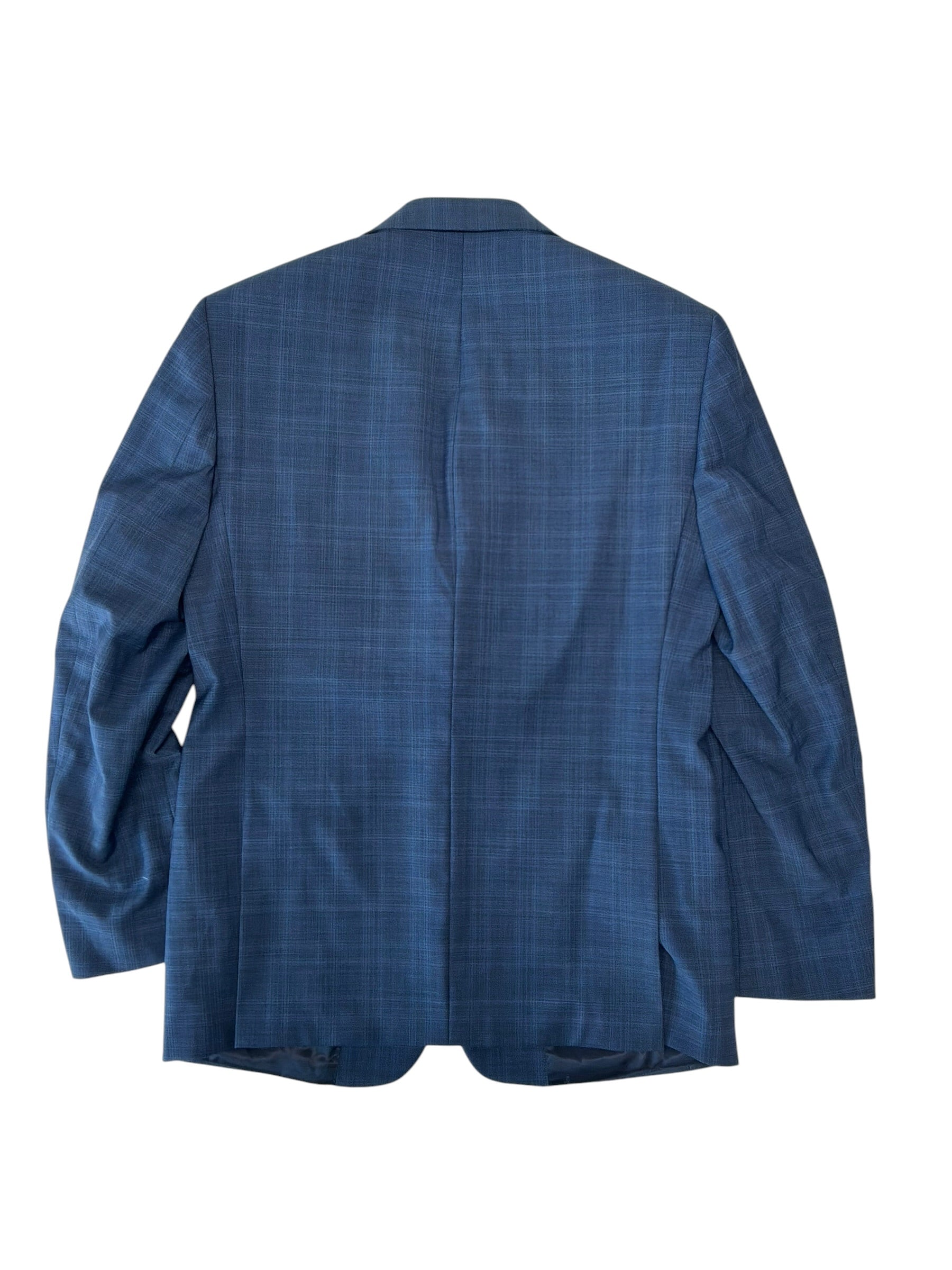 Calvin Klein Mens Slim fit Wool Sport Coat Blazer 40 R Blue Plaid