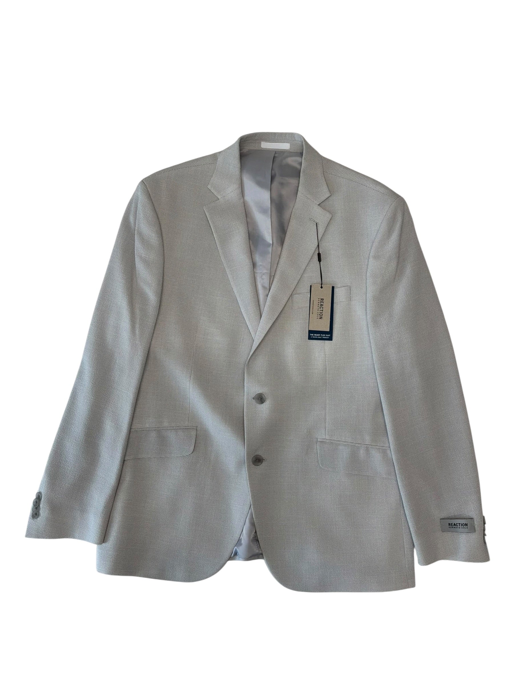 Kenneth Cole Mens Slim fit Suit Jacket Blazer 44 R Grey Solid