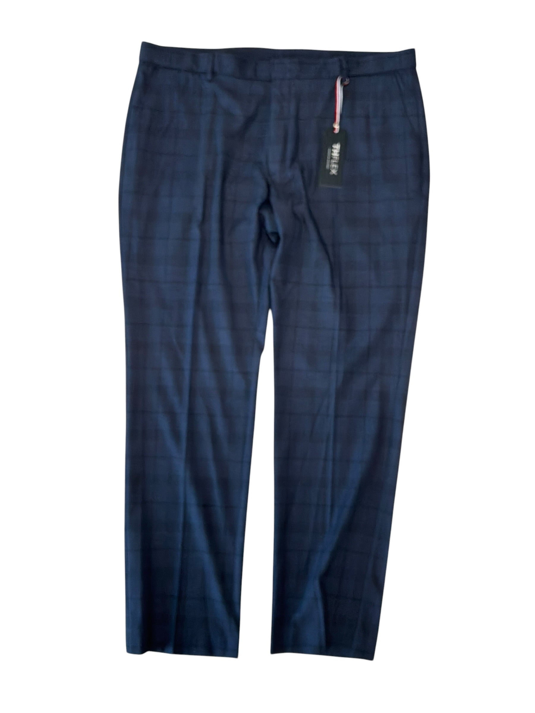 Tommy Hilfiger Mens Modern fit Dress Pants 40 / 32 Blue Plaid
