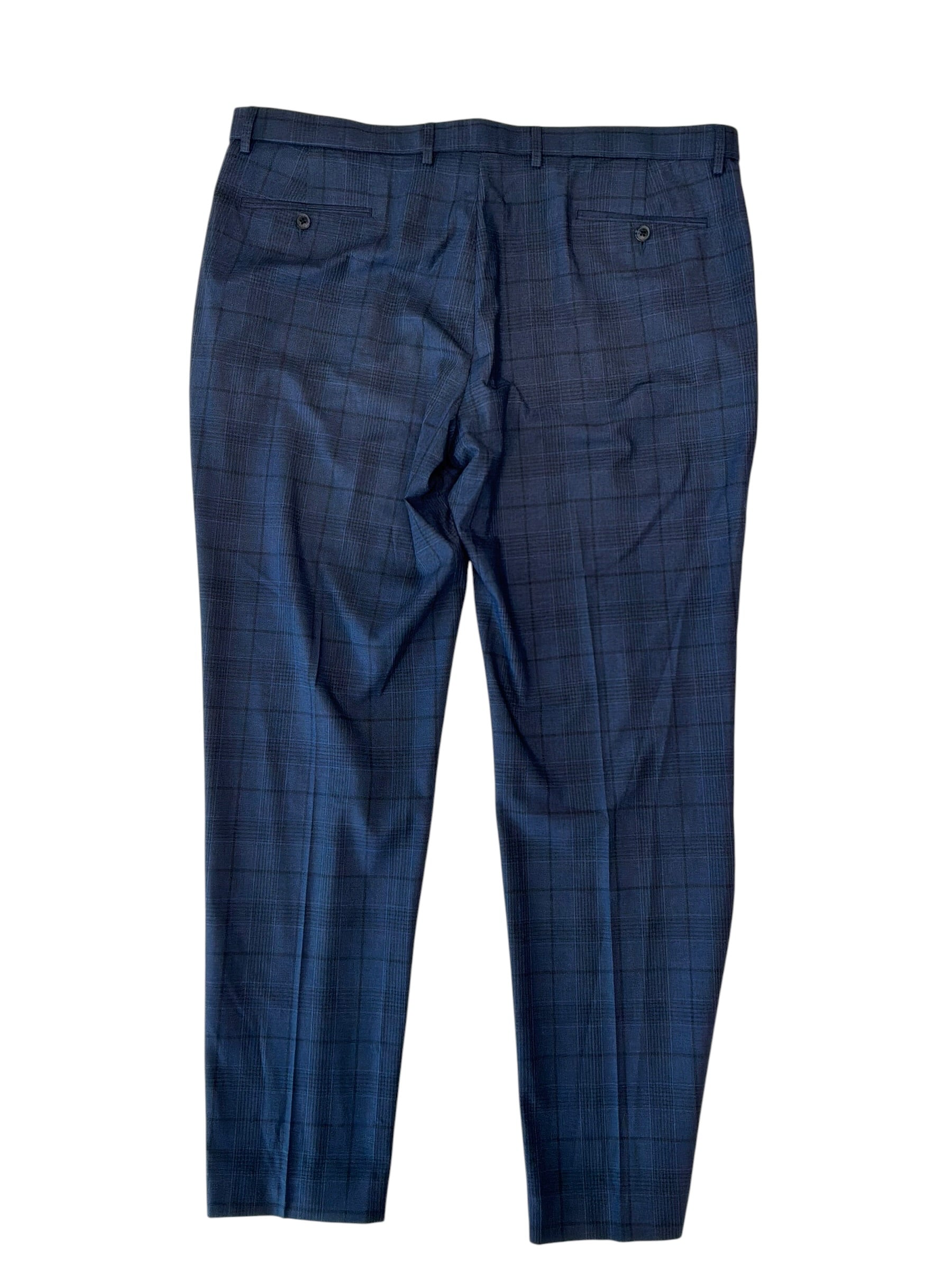 Tommy Hilfiger Mens Modern fit Dress Pants 40 / 32 Blue Plaid