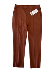 Bar III Mens Slim fit Wool Dress Pants 32 / 30 Orange Solid