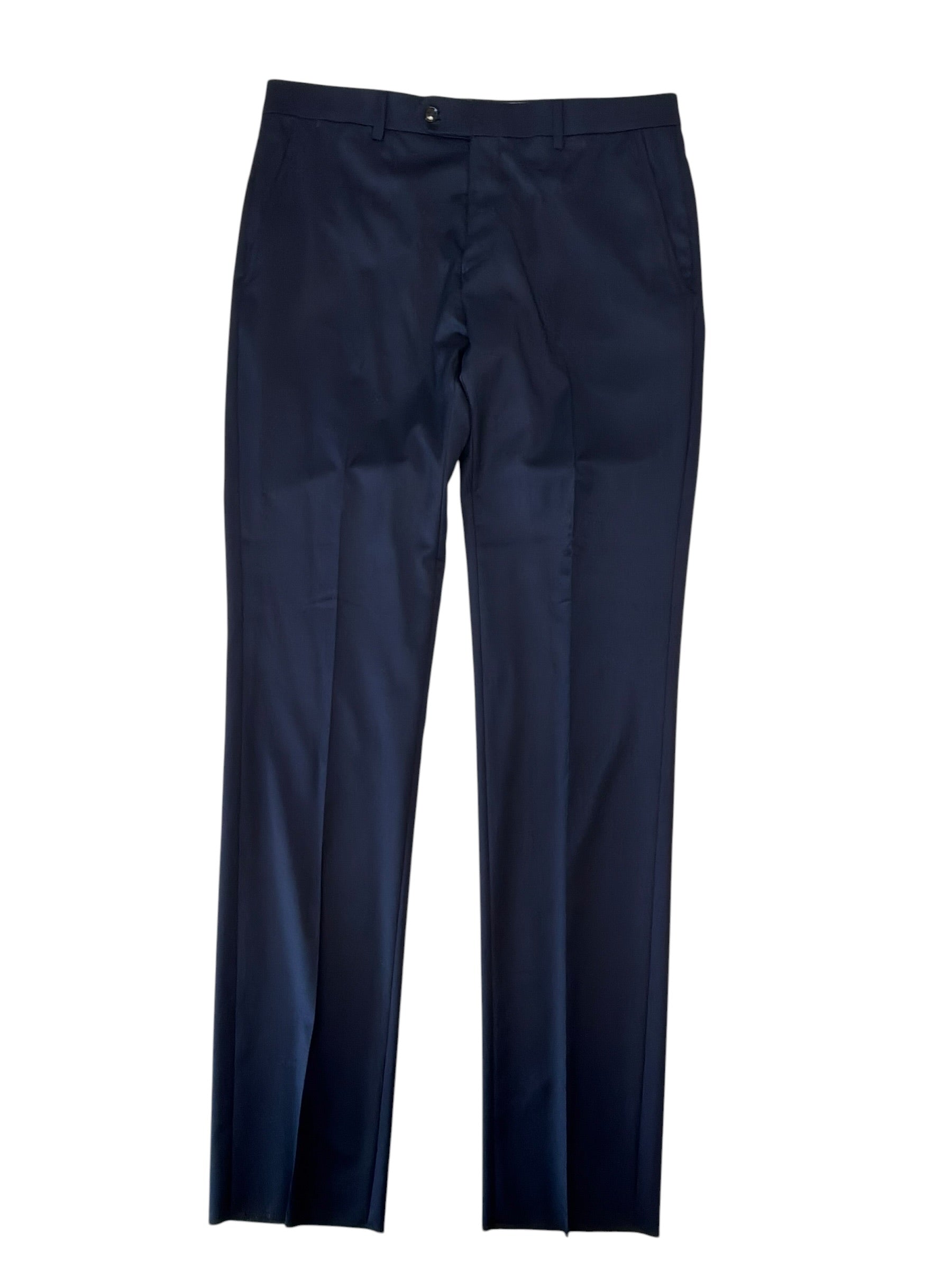 Tommy Hilfiger Mens Modern fit Wool Dress Pants 34 / 36 Blue Solid