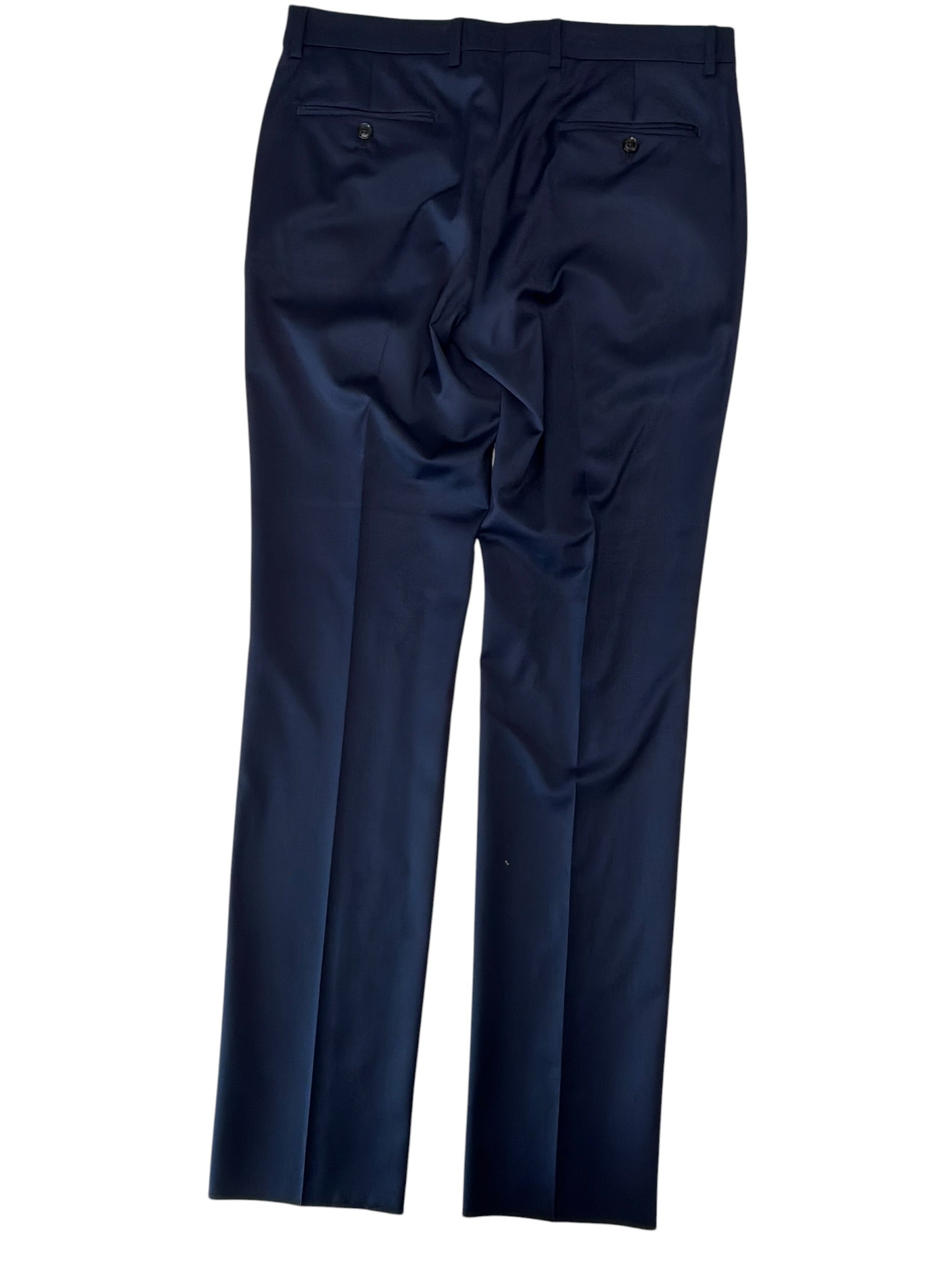 Tommy Hilfiger Mens Modern fit Wool Dress Pants 34 / 36 Blue Solid