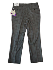 Tayion Mens Classic fit Dress Pants 34 / 30 Grey Plaid