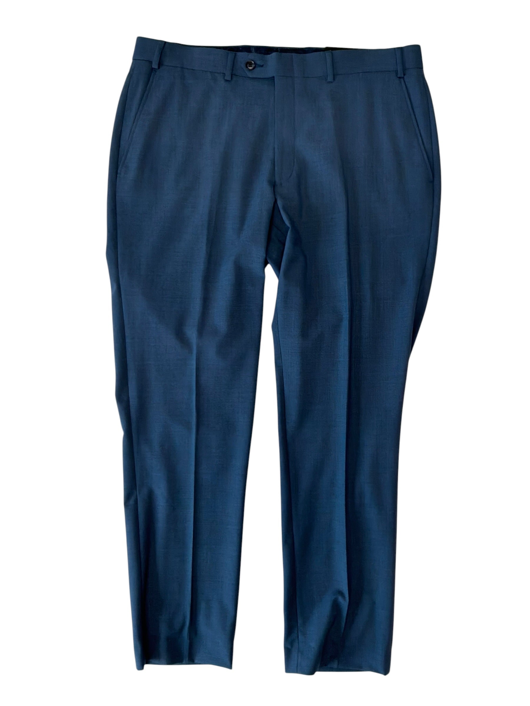 Bar III Mens Slim fit Wool Dress Pants 36 / 30 Blue Solid