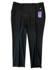 Tayion Mens Classic fit Dress Pants 42 / 32 Black Solid