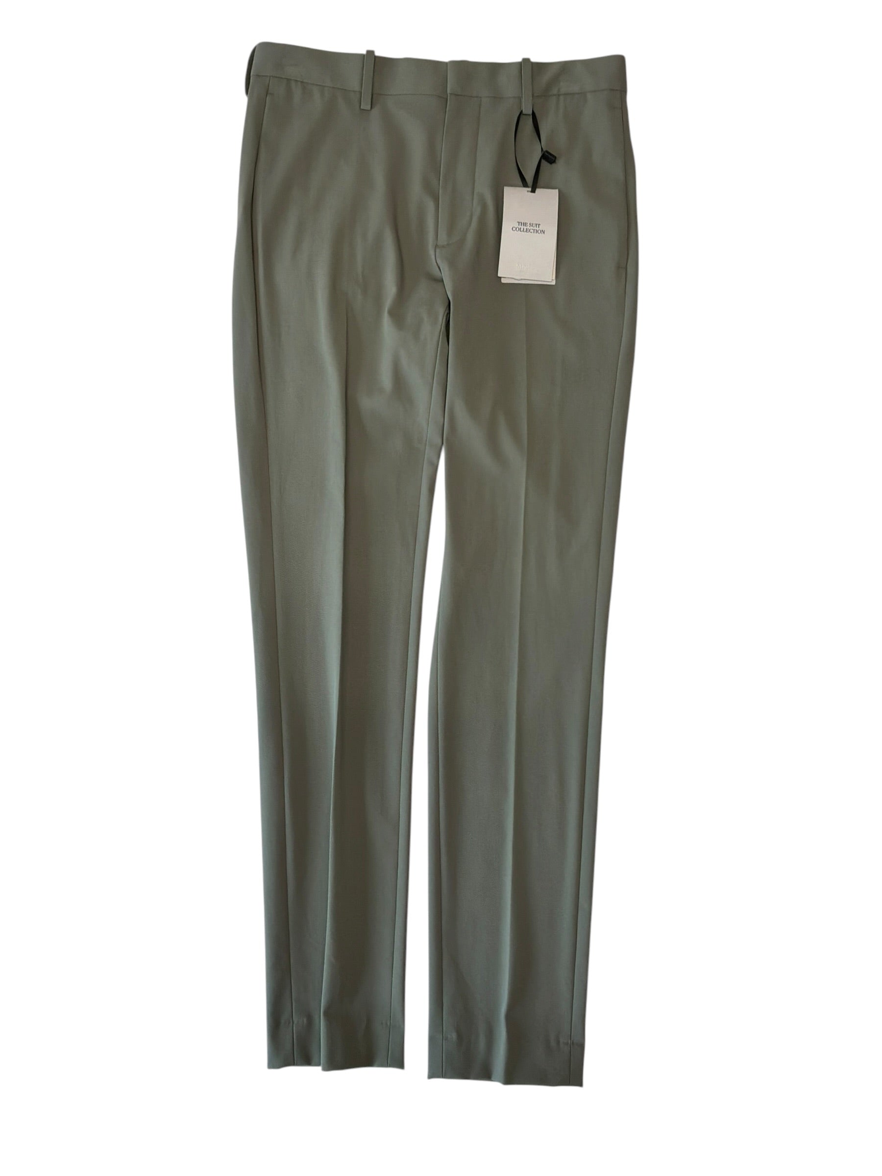 MNG The Suit Collection Mens Slim fit Dress Pants 36 / 29 Green Solid