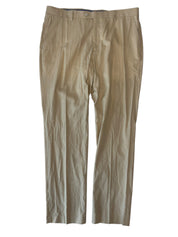 Tommy Hilfiger Mens Modern fit Linen Dress Pants 36 / 32 Beige Solid