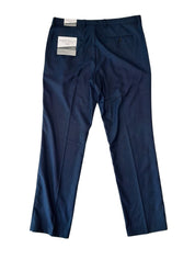 Perry Ellis Mens Slim fit Dress Pants 36 / 32 Blue Birdseye