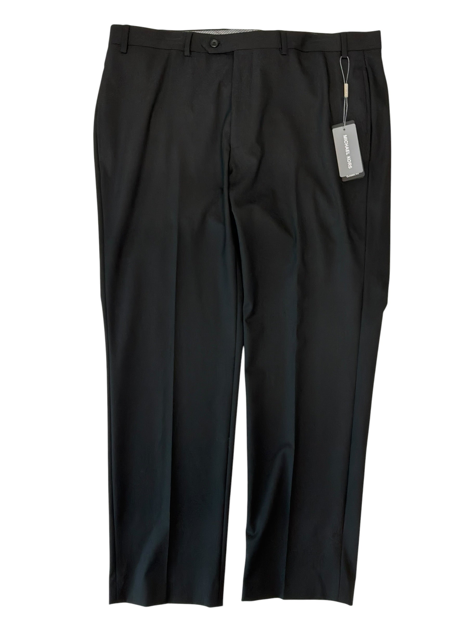 Michael Kors Mens Classic fit Dress Pants 38 / 30 Black Solid