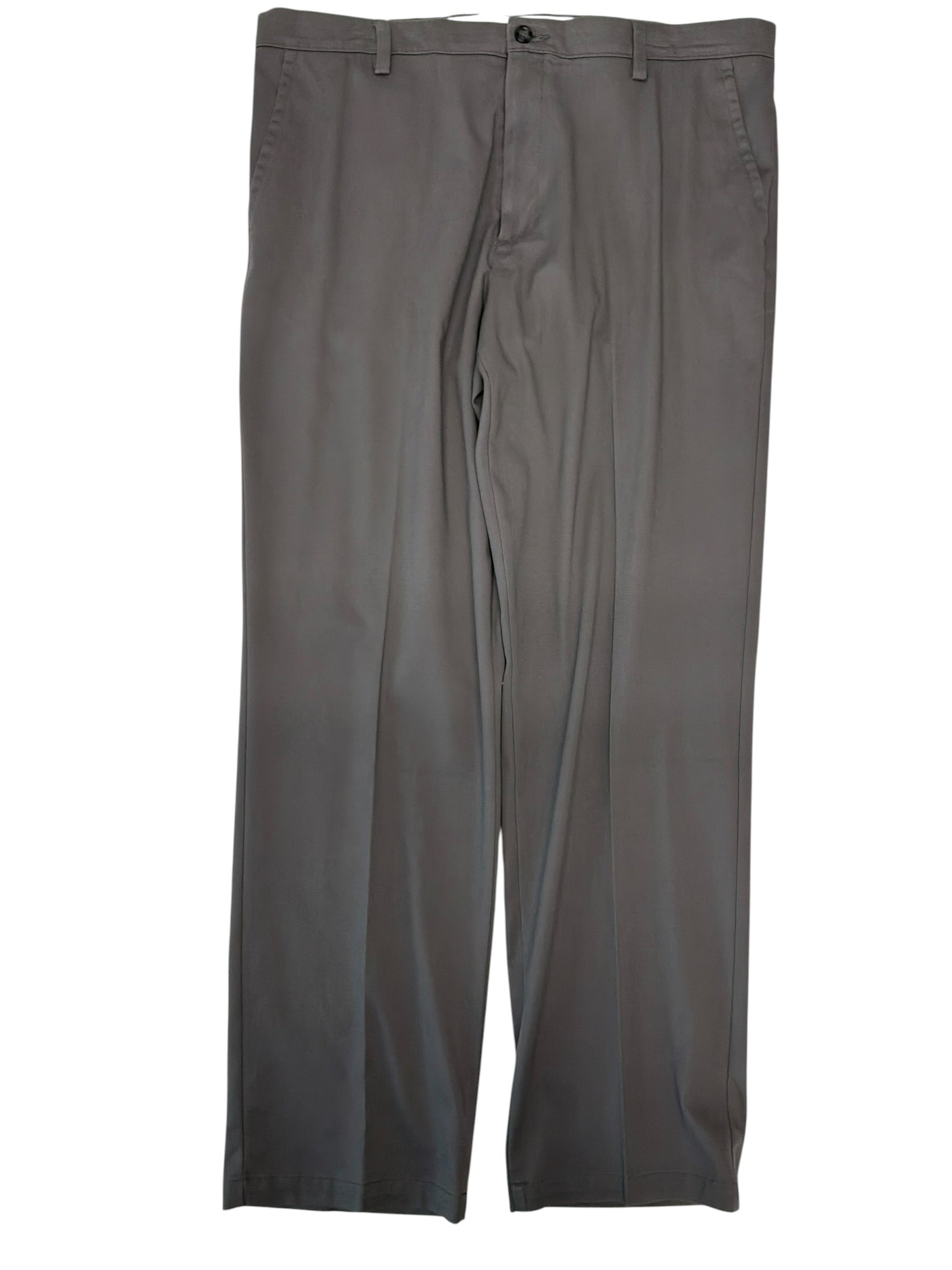 Dockers Mens Classic fit Cotton Dress Pants 38 / 34 Grey Solid