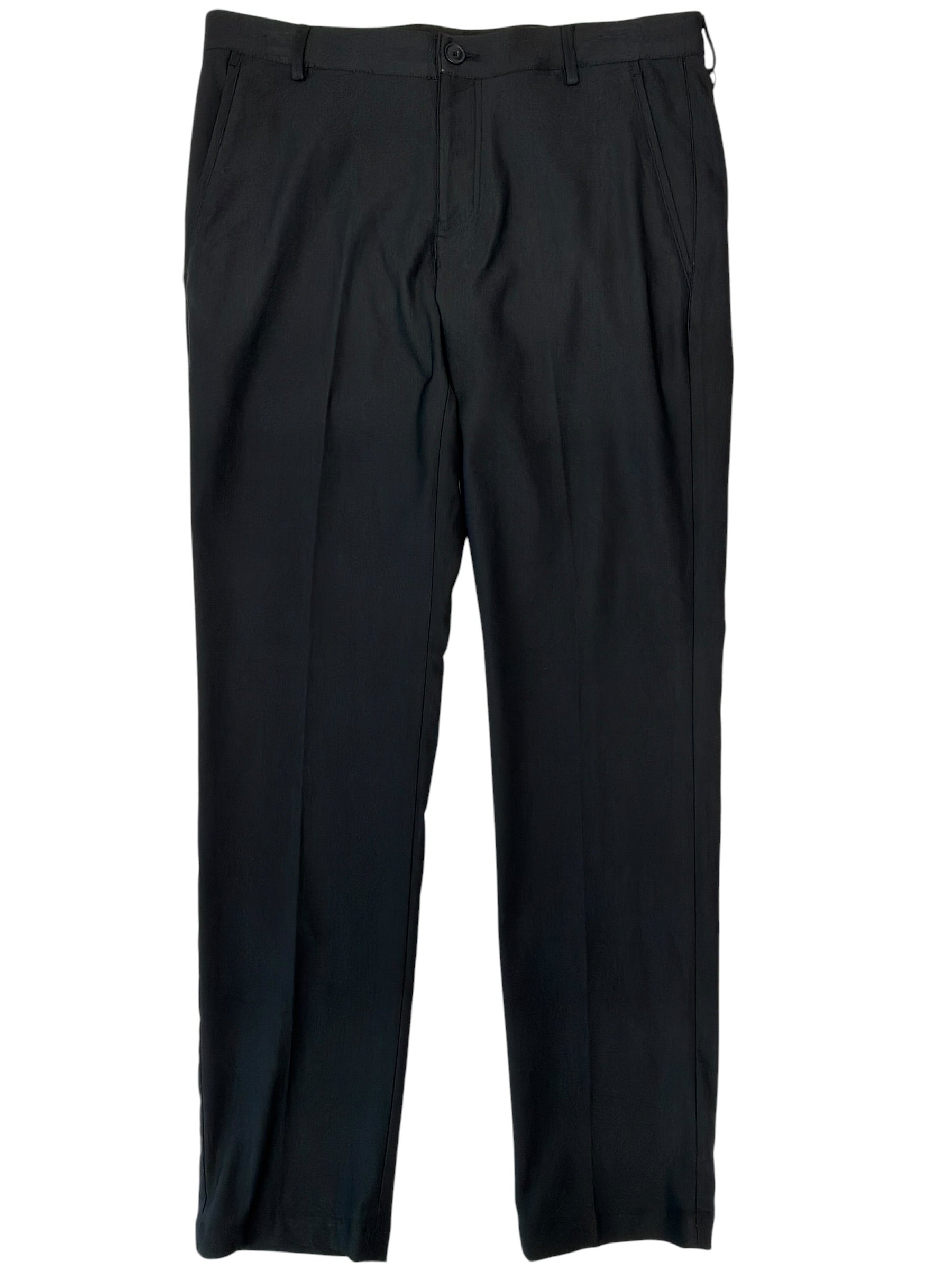 Perry Ellis Mens Slim fit Dress Pants 30 / 32 Black Solid