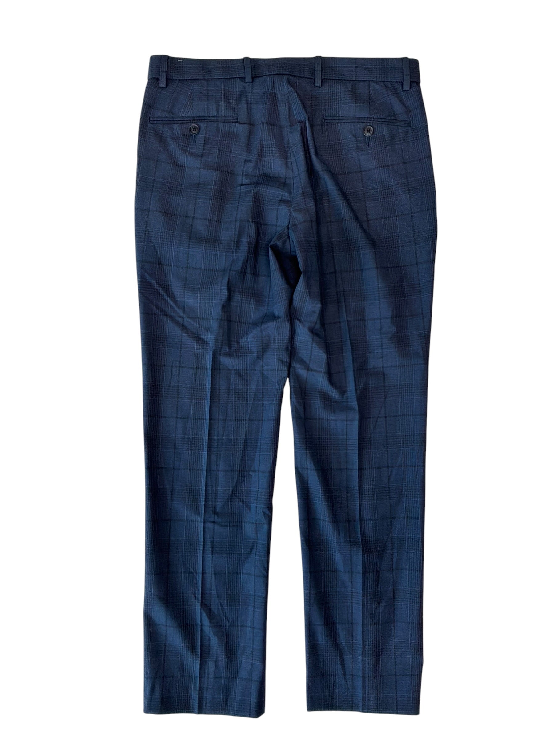 Tommy Hilfiger Mens Modern fit Dress Pants 32 / 30 Blue Plaid