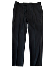 Lauren Ralph Lauren Mens Classic fit Wool Tuxedo Pants 34 / 30 Black Solid