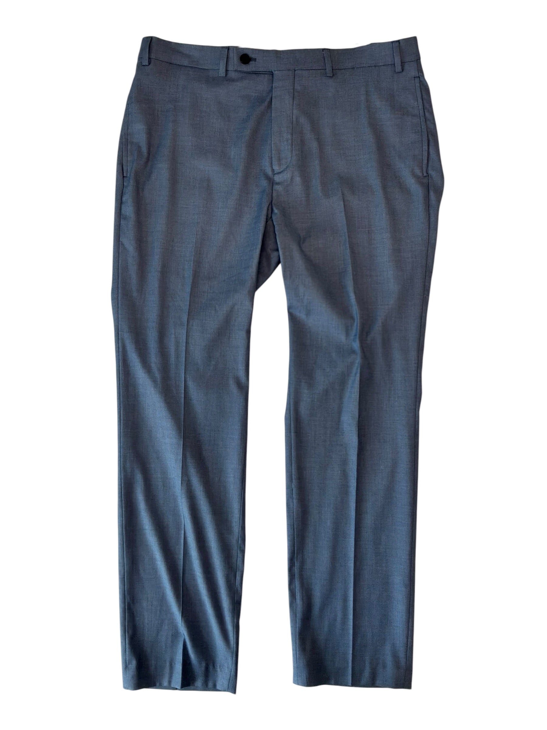 Calvin Klein Mens Slim fit Dress Pants 36 / 30 Blue Solid