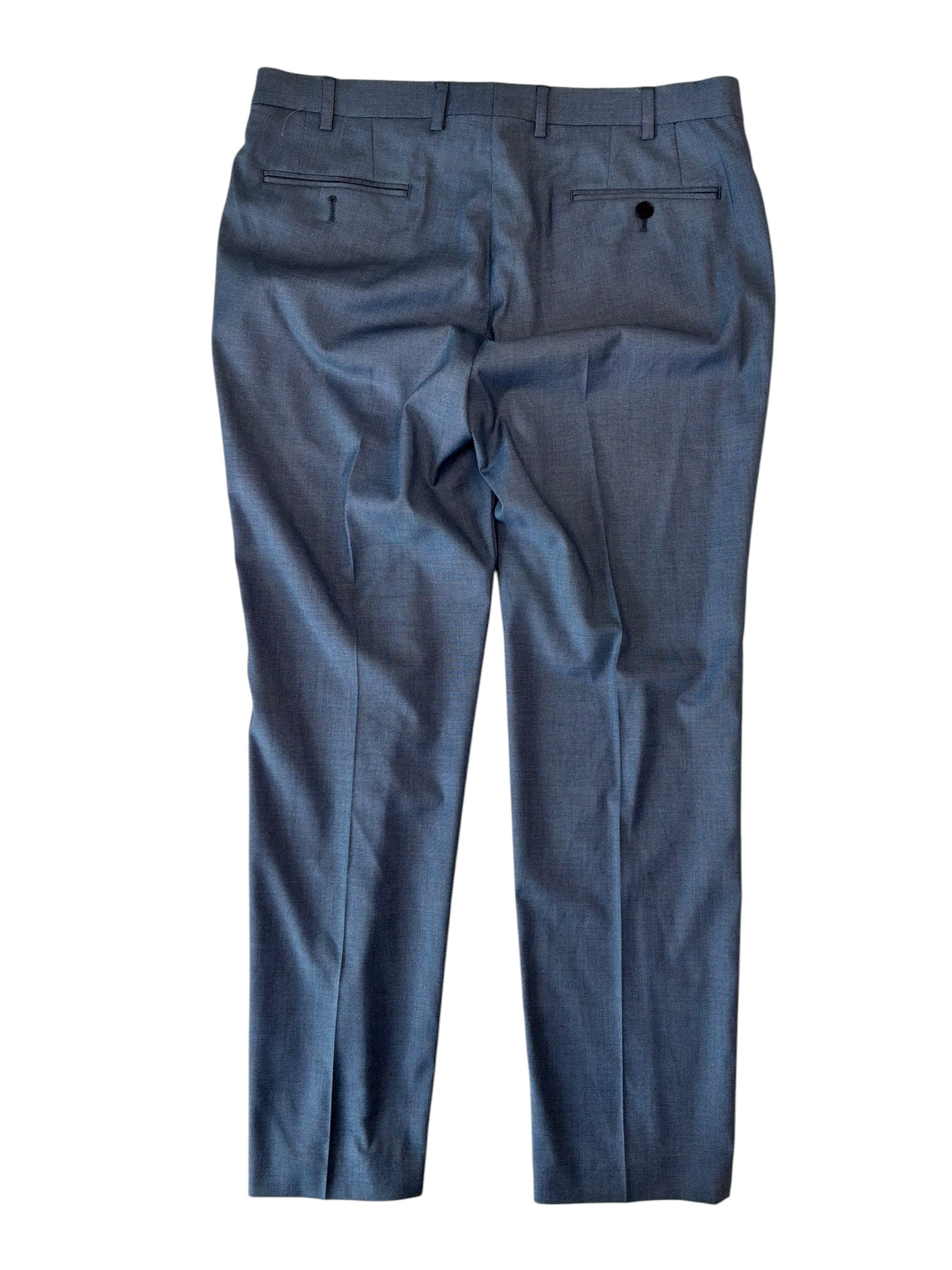 Calvin Klein Mens Slim fit Dress Pants 36 / 30 Blue Solid