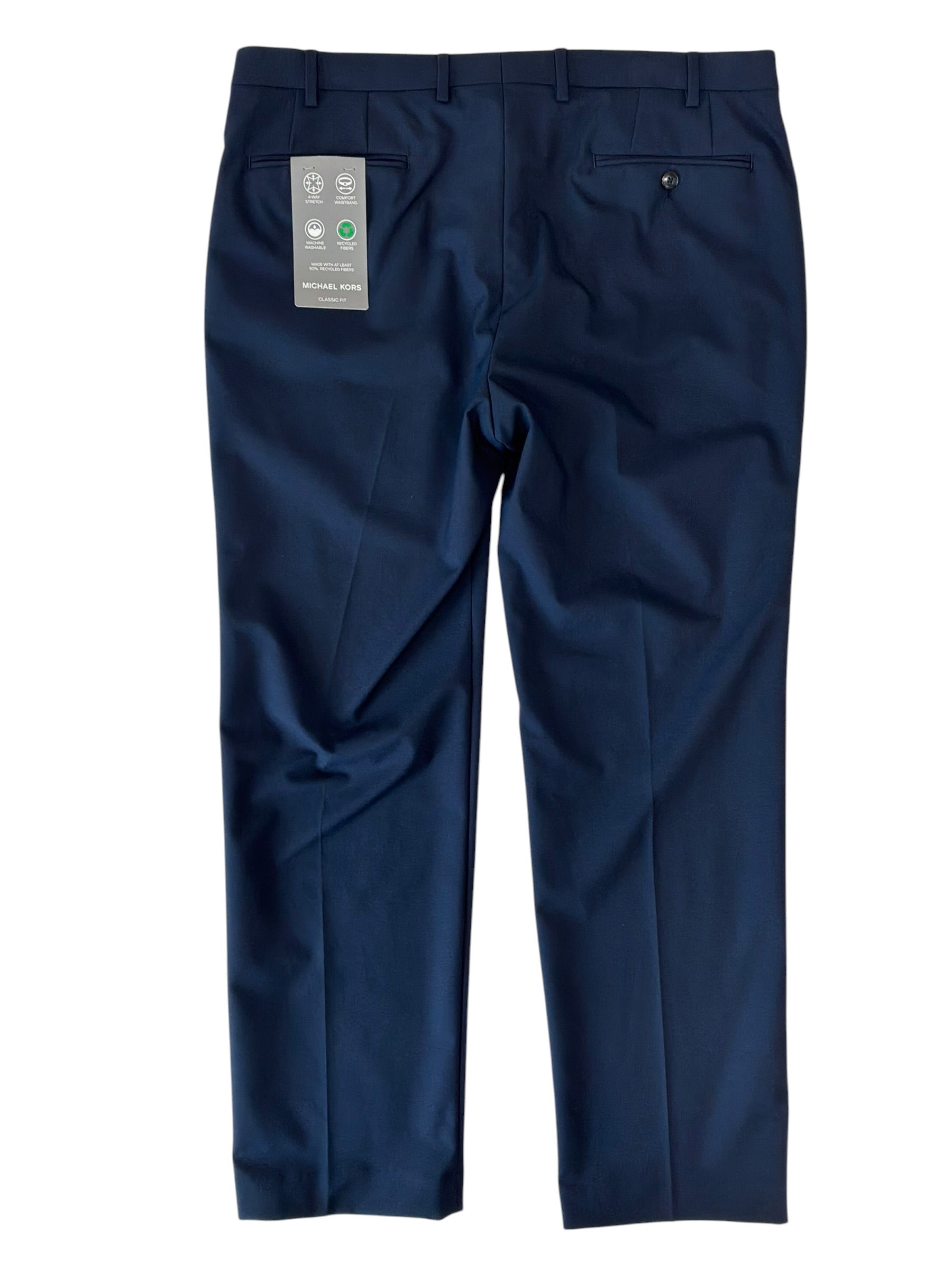 Michael Kors Mens Classic fit Dress Pants 36 / 30 Blue Solid