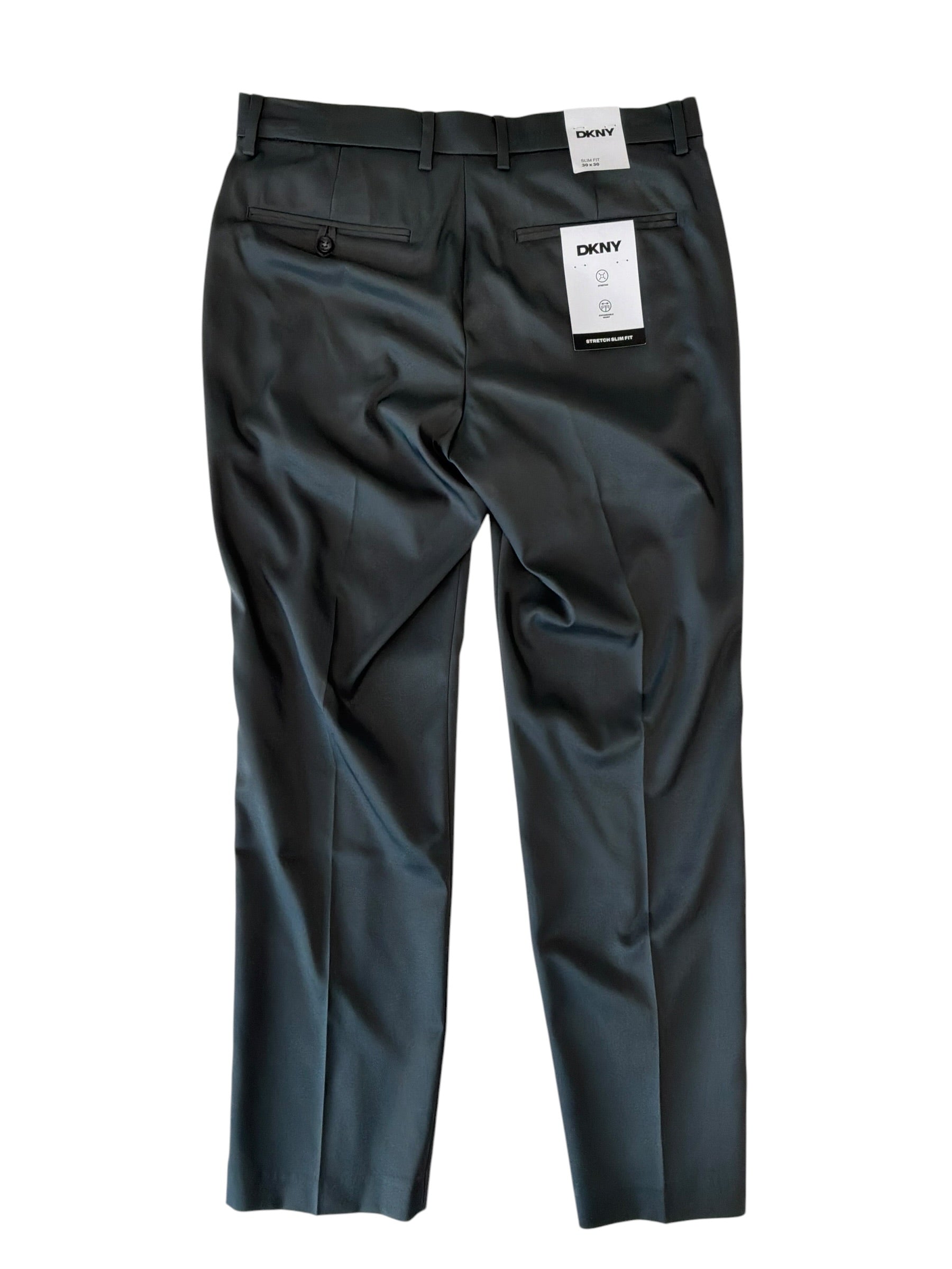 DKNY Mens Modern fit Dress Pants 30 / 30 Grey Solid